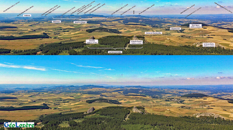 Le panorama du sommet du Mont Mézenc